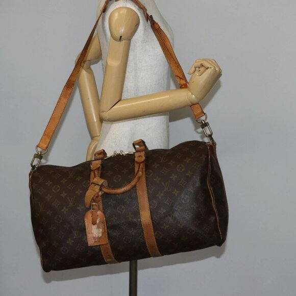 LOUIS VUITTON Monogram Keepall Bandouliere 45 Boston Bag M41418 LV Auth 135131 - Picture 1 of 16